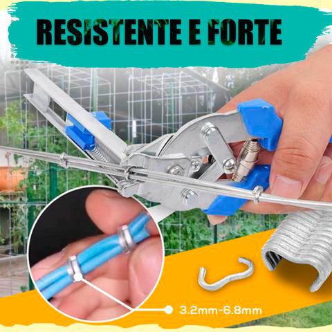 Alicate para Cerca e Gaiola com Grampeador Automático + 600 Grampos