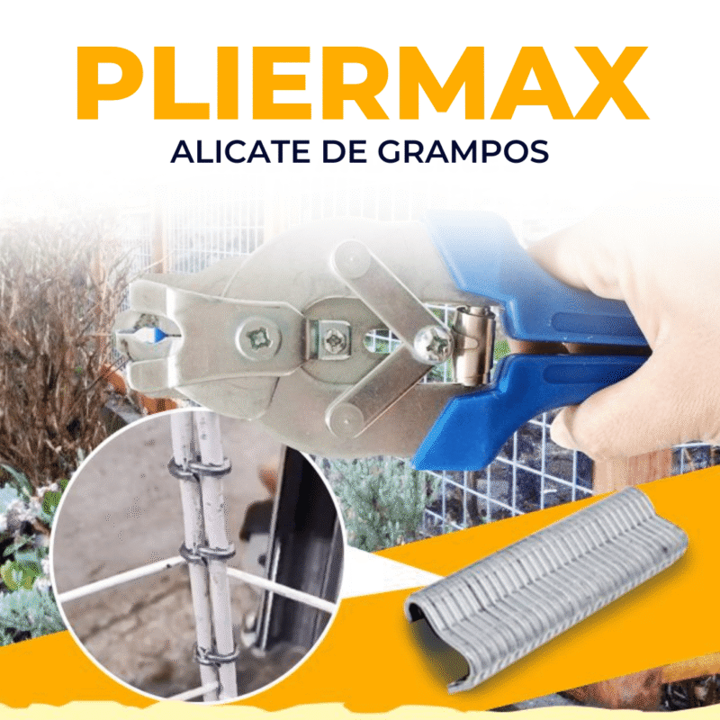 Alicate para Cerca e Gaiola com Grampeador Automático + 600 Grampos