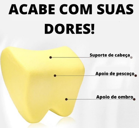 Encosto de Cabeça para Carro com Espuma de Memória Ortopédica