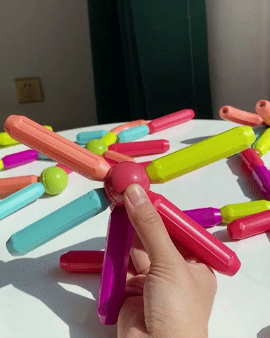 Blocos de Montar Magnéticos - Brinquedo Educativo STEM 25 Peças
