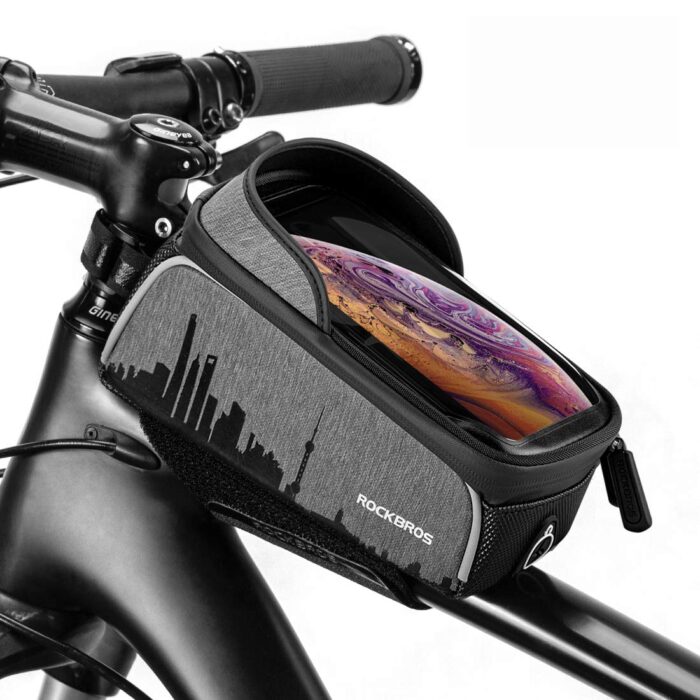 Bolsa de Quadro para Bicicleta com Suporte de Celular Touch Screen