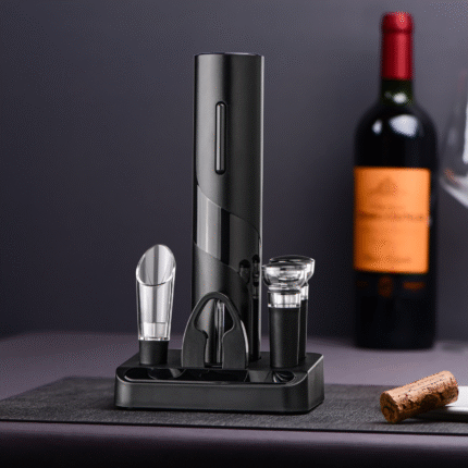 Abridor de Vinho Elétrico 4 em 1 com Saca-Rolhas Automático