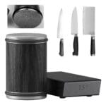 Afiador de Facas Profissional com Rolo de Diamante e Base Magnética Angular