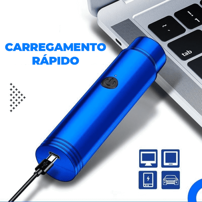 Mini Barbeador Elétrico Portátil USB à Prova d'Água IPX7