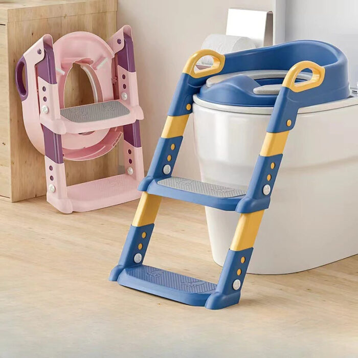 Assento Redutor com Escada para Vaso Sanitário Infantil Dobrável