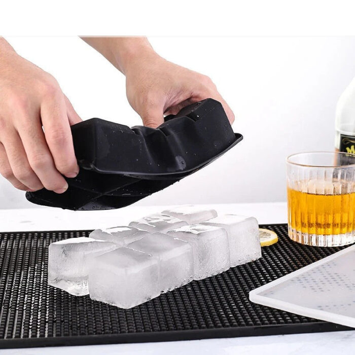 Forma de Gelo de Silicone para Cubos Grandes de Gelo