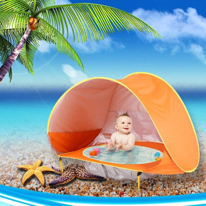 Barraca de Praia para Bebê com Piscina e Proteção Solar UV 50