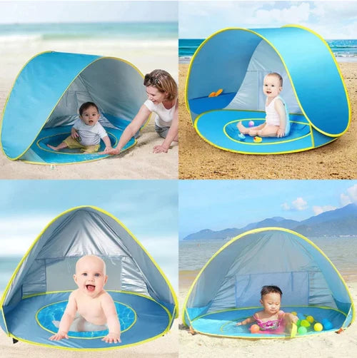 Barraca de Praia para Bebê com Piscina e Proteção Solar UV 50+