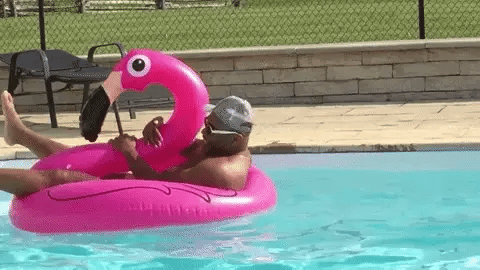 Boia Gigante de Flamingo para Piscina - 120cm com Válvula Rápida