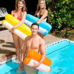 Boia Flutuante com Rede para Piscina Cadeira e Colchão 2 em 1