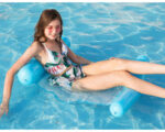 Boia Flutuante com Rede para Piscina Cadeira e Colchão 2 em 1