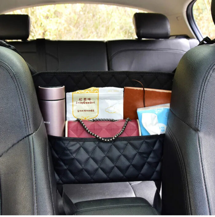 Organizador de Carro para Entre os Bancos Porta Bolsa e Barreira Pet
