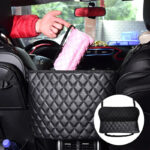 Organizador de Carro para Entre os Bancos Porta Bolsa e Barreira Pet