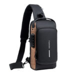 Bolsa de Ombro Antifurto com Senha e Carregador USB Integrado