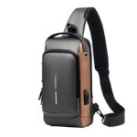 Bolsa de Ombro Antifurto com Senha e Carregador USB Integrado