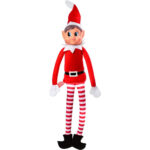 Boneco Elfo de Natal Decorativo Enfeite para Árvore e Prateleira