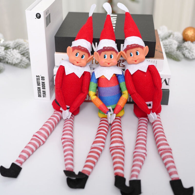 Boneco Elfo de Natal Decorativo Enfeite para Árvore e Prateleira