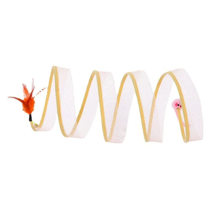 Túnel para Gatos Dobrável com Bolinha