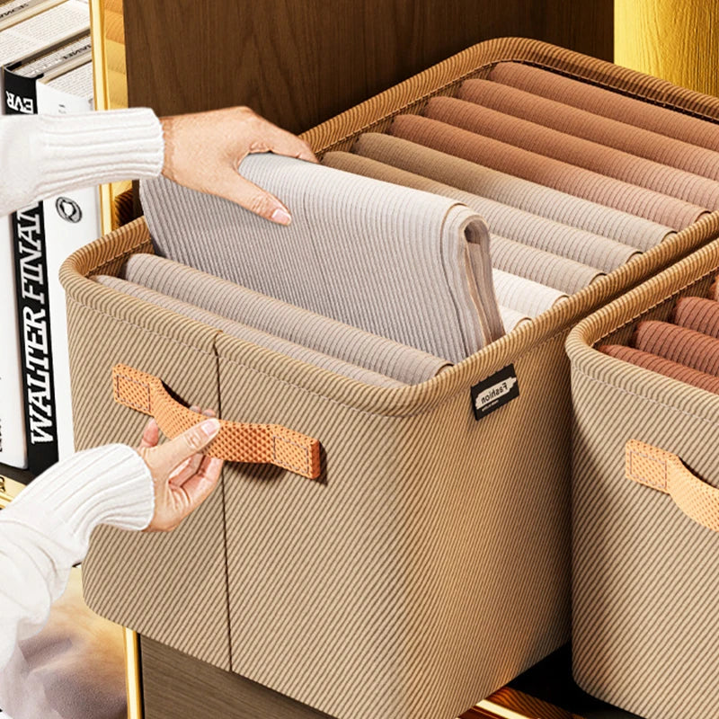 Kit 3 Caixas Organizadoras Dobráveis para Roupas e Cobertores