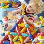 Blocos de Montar Magnéticos Brinquedo Educativo 25 Peças