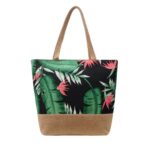 Bolsa de Praia Grande em Lona com Zíper Estampada