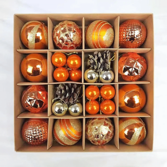 Kit com 42 Bolas de Natal Decoradas para Árvore