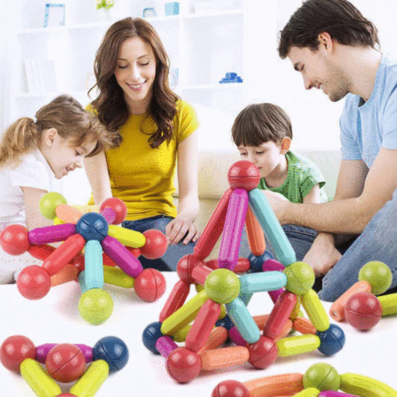 Blocos de Montar Magnéticos Brinquedo Educativo 25 Peças