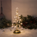 Luminária Árvore de Natal Decorativa de Mesa com Luz de LED