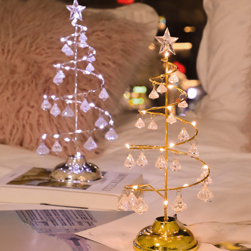 Luminária Árvore de Natal Decorativa de Mesa com Luz de LED