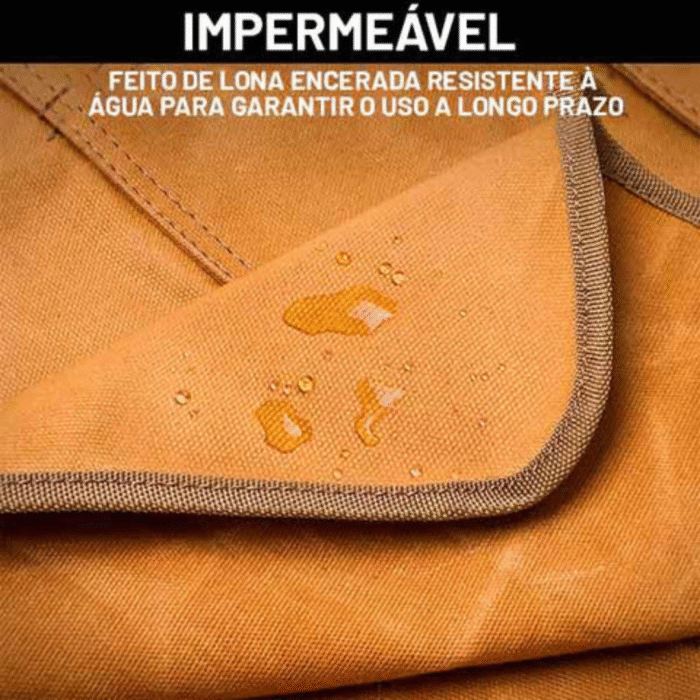 Avental de Ferramentas Reforçado com 13 Bolsos e Alças de Couro