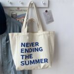 Bolsa de Ombro Casual e Resistente de Lona com Zíper