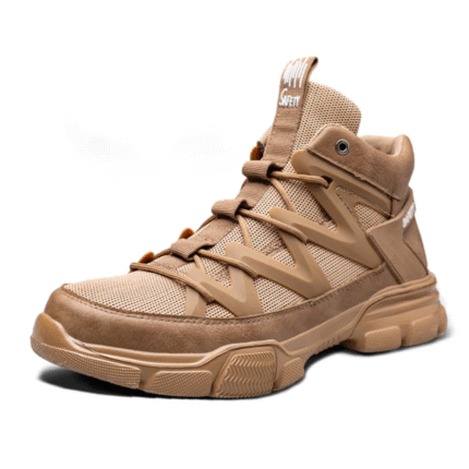 Bota Coturno Militar Tático com Biqueira de Aço e Sola Antifuro
