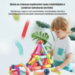 Blocos de Montar Magnéticos Brinquedo Educativo 25 Peças