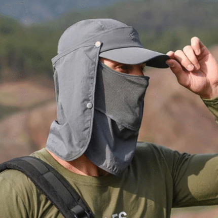 Chapéu de Pesca 4 em 1 com Proteção Solar UV e Protetor de Nuca