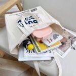 Bolsa de Ombro Casual e Resistente de Lona com Zíper