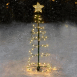 Árvore de Natal Solar LED para Jardim Decoração Externa Automática