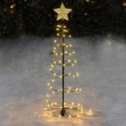 Árvore de Natal Solar LED para Jardim Decoração Externa Automática
