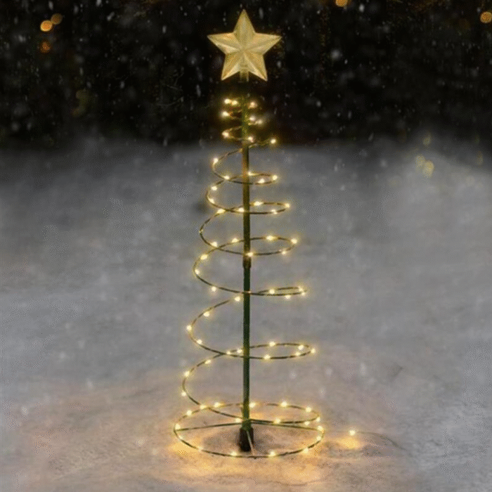 Árvore de Natal Solar LED para Jardim Decoração Externa Automática