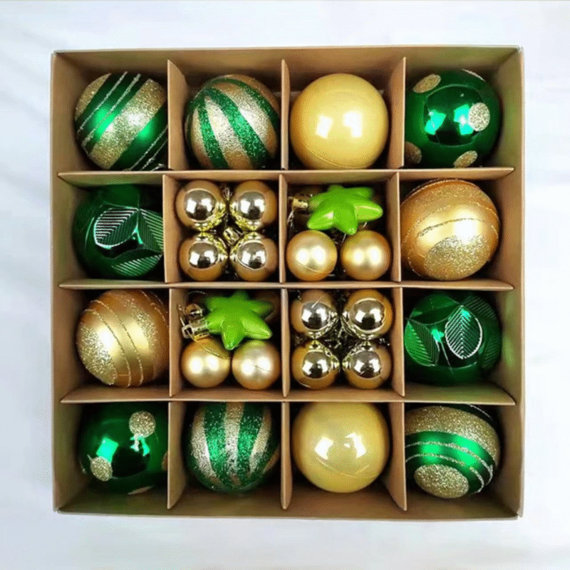Kit com 42 Bolas de Natal Decoradas para Árvore