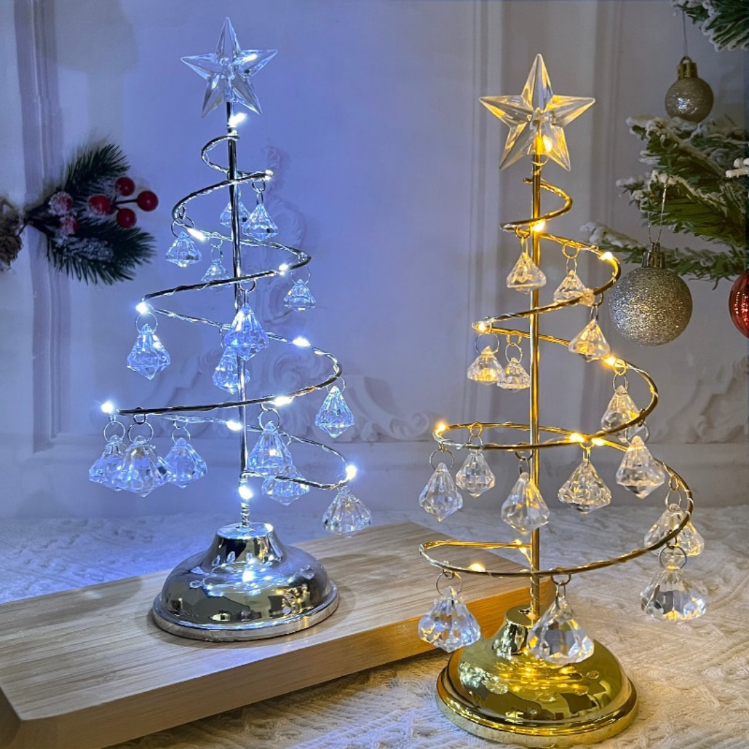 Luminária Árvore de Natal Decorativa de Mesa com Luz de LED