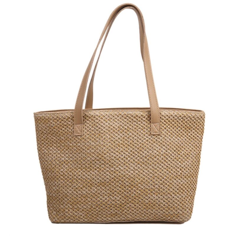 Bolsa de Ombro Vazada Estilo Sacola de Praia com Necessaire Interna