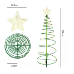 Árvore de Natal Solar LED para Jardim Decoração Externa Automática