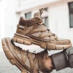 Bota Coturno Militar Tático com Biqueira de Aço e Sola Antifuro