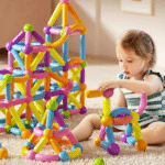 Blocos de Montar Magnéticos Brinquedo Educativo 25 Peças