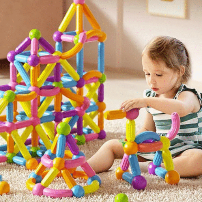Blocos de Montar Magnéticos Brinquedo Educativo 25 Peças