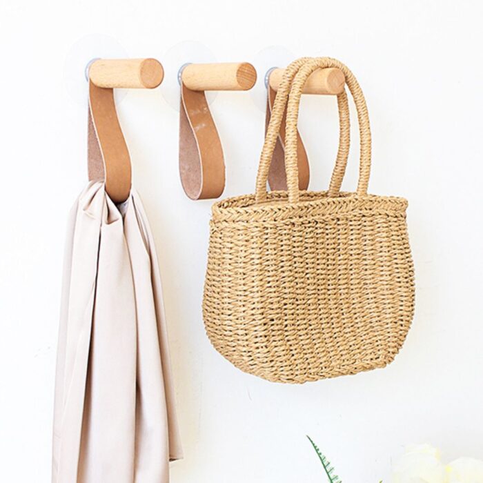 Bolsa de Palha Feminina com Fechamento em Cordão