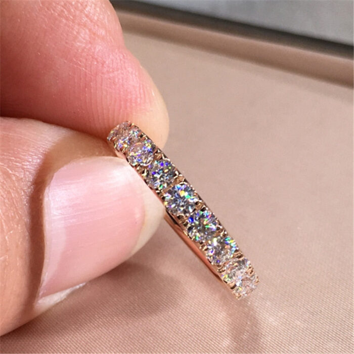 Anel de Noivado Solitário com Zircônia Banhado a Prata