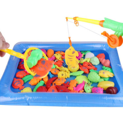 Brinquedo de Pescaria Infantil Magnético com Peixinhos Coloridos