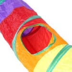 Túnel Dobrável para Gatos com 2 Saídas e Janelas