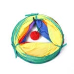 Túnel Dobrável para Gatos com 2 Saídas e Janelas